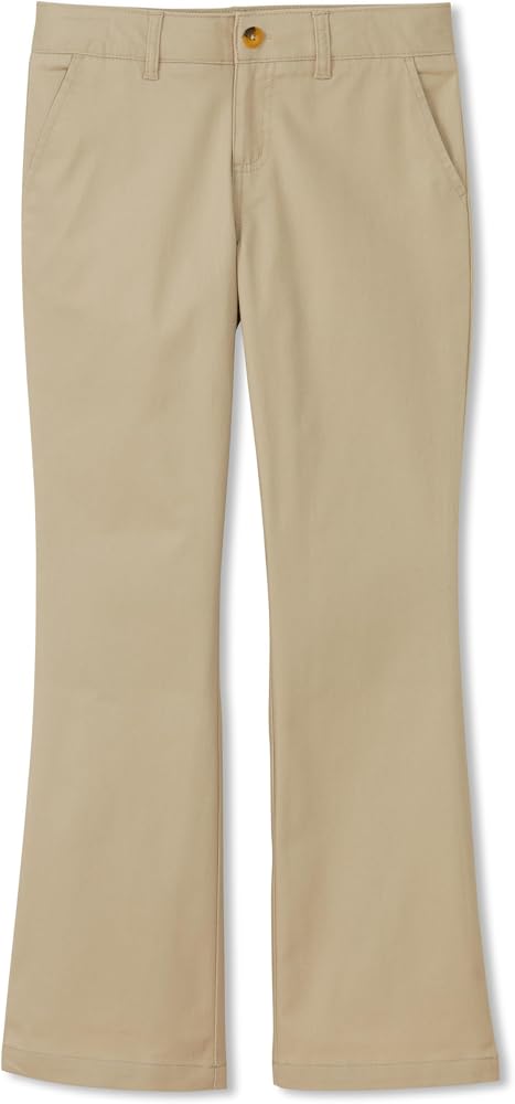 French Toast Girls' Adjustable Waistband Bootcut Stretch Twill Pant — 사진 1