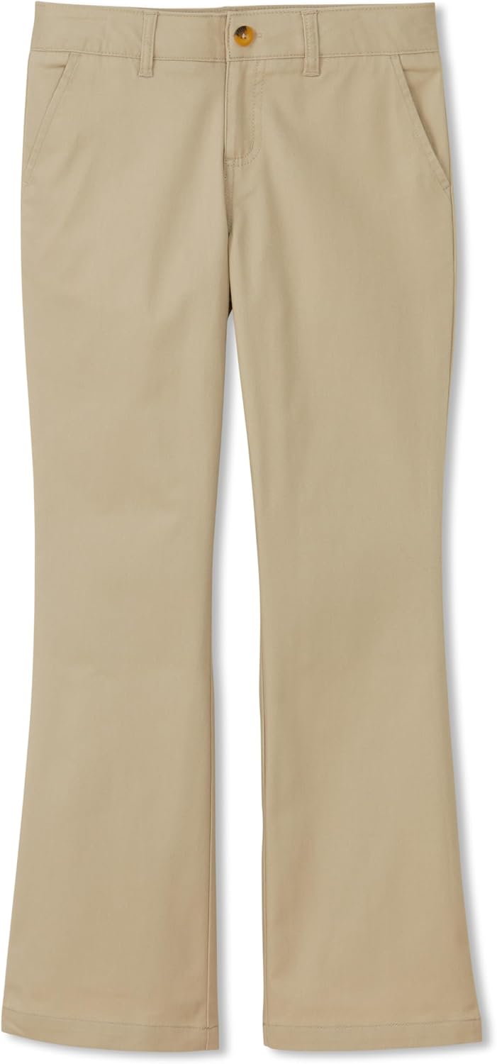 French Toast Girls' Adjustable Waistband Bootcut Stretch Twill Pant