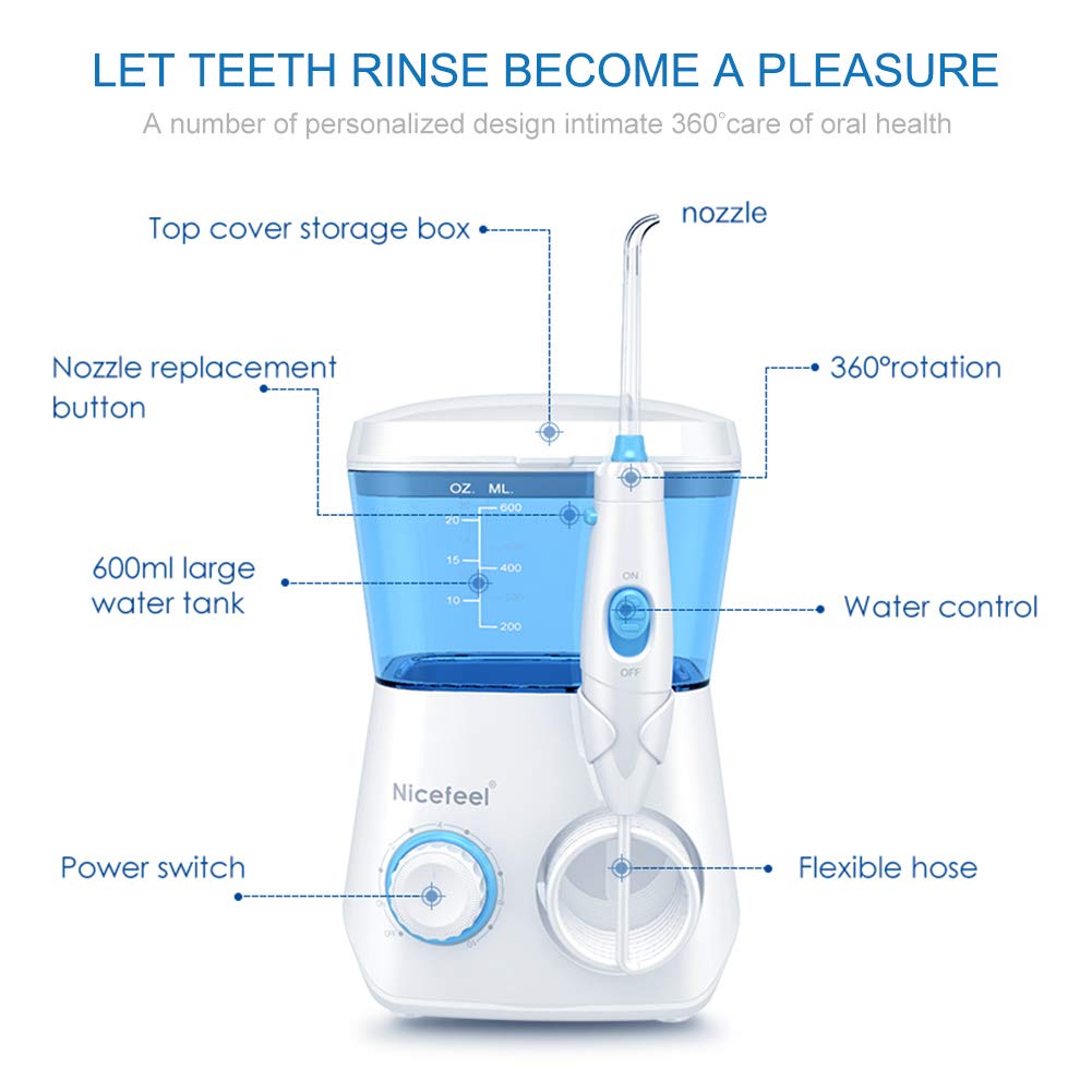 Buy Water Flosser, Oral Irrigator, Dental Water Teeth Cleaner, 600ML