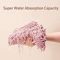 Vista 5 de Paquete de 2 toallas de mano de chenilla de animales lindos, toalla de mano con lazo de bola mullida, toallas de mano colgantes para baño, cocina