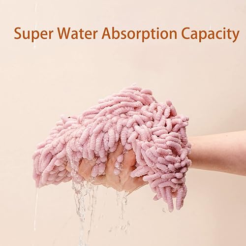 Miniatura 4 de PIAOPIAO Paquete de 2 toallas de mano de chenilla de animales lindos, toalla de mano de bola mullida con bucle, toallas de mano colgantes para baño,