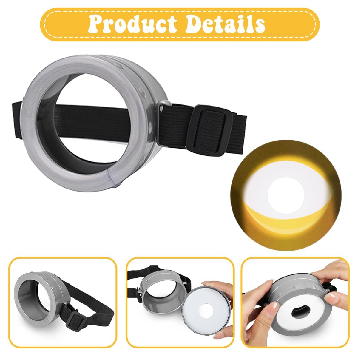 Humairc Costume Giallo Kit Occhiali Costume Carnevale/Halloween/Cosplay/Danza/Festa Carnevale Halloween Accessori Donna Uomo - Occhiali Cappello Giallo Guanti Neri Calzini Bretelle