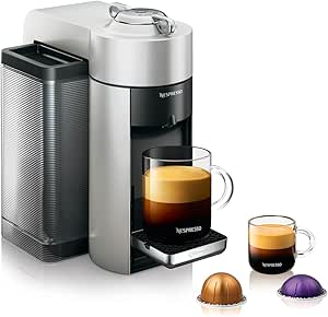 Nespresso Vertuo Single Serve Coffee and Espresso Machine by De'Longhi, Silver