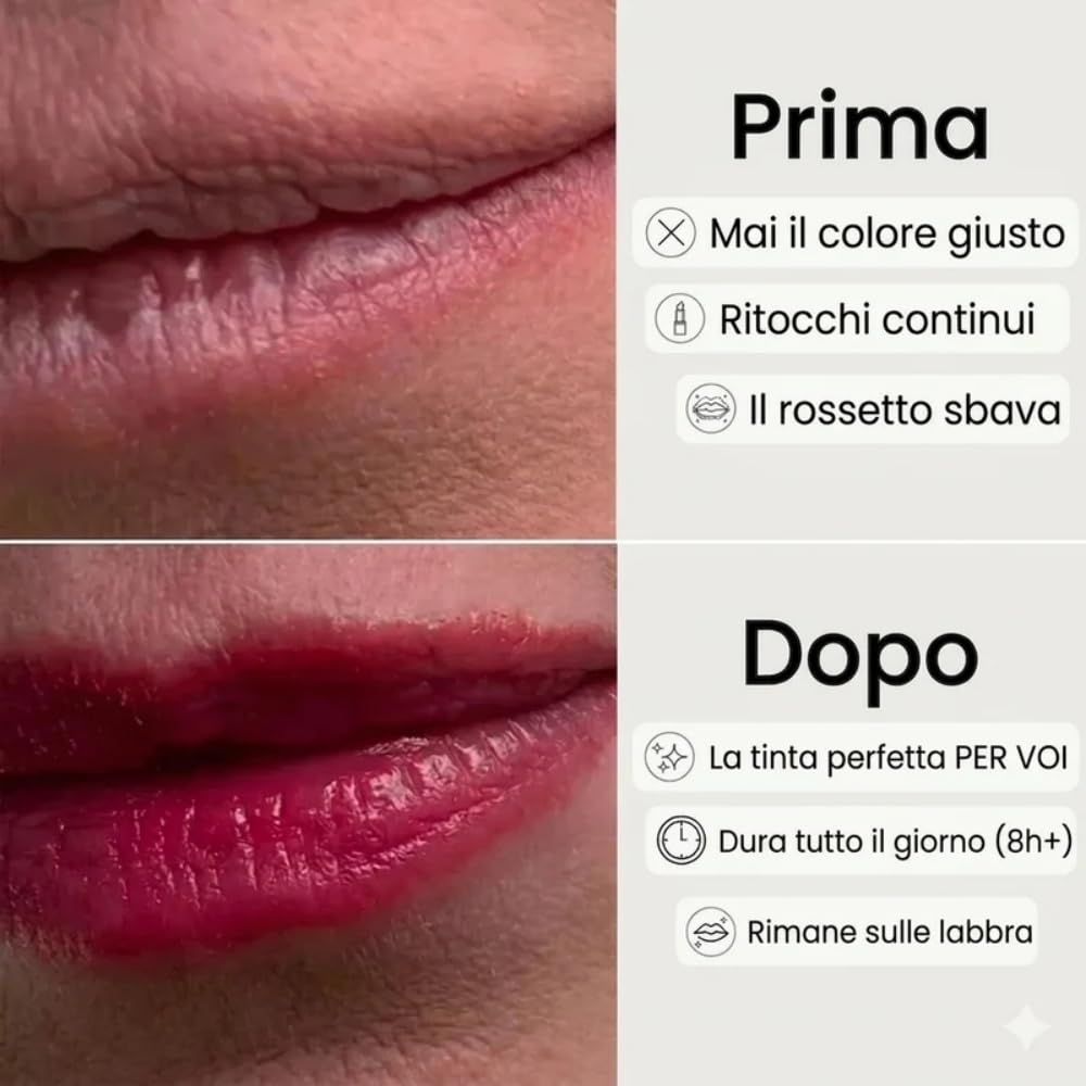 Nymevia - Rossetto che si adatta al pH, 24 ore di tenuta, trasparente, idratante,per donne di ogni tipo di pelle