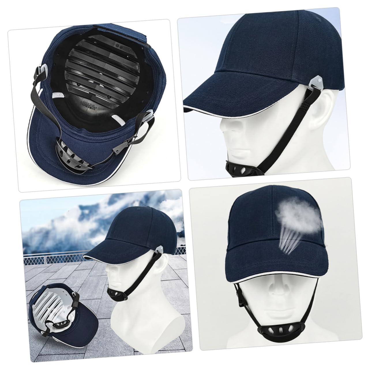 Sosoport Berretto da Corsa Casco Cappello Inserto per Cappello Fodera per Cappello Rinfrescante Superiore Clip del Cappello Cappellini da Baseball per Uomo Addominali
