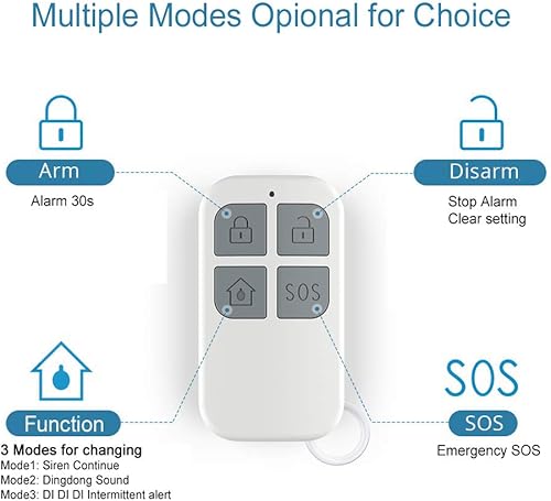 Miniatura 2 de Alarma de puerta y ventana cuando se abre para seguridad de los niños en el hogar con control remoto, alarma de sensor magnético de entrada de