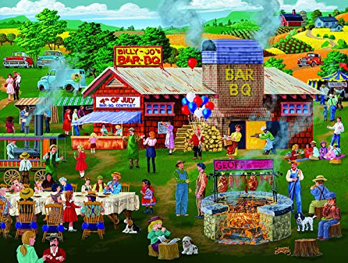 SUNSOUT INC - Billy Jo's BBQ - 300 pc Jigsaw Puzzle by Artist: Joseph Burgess - Finished Size 18' x 24' - MPN# 38703