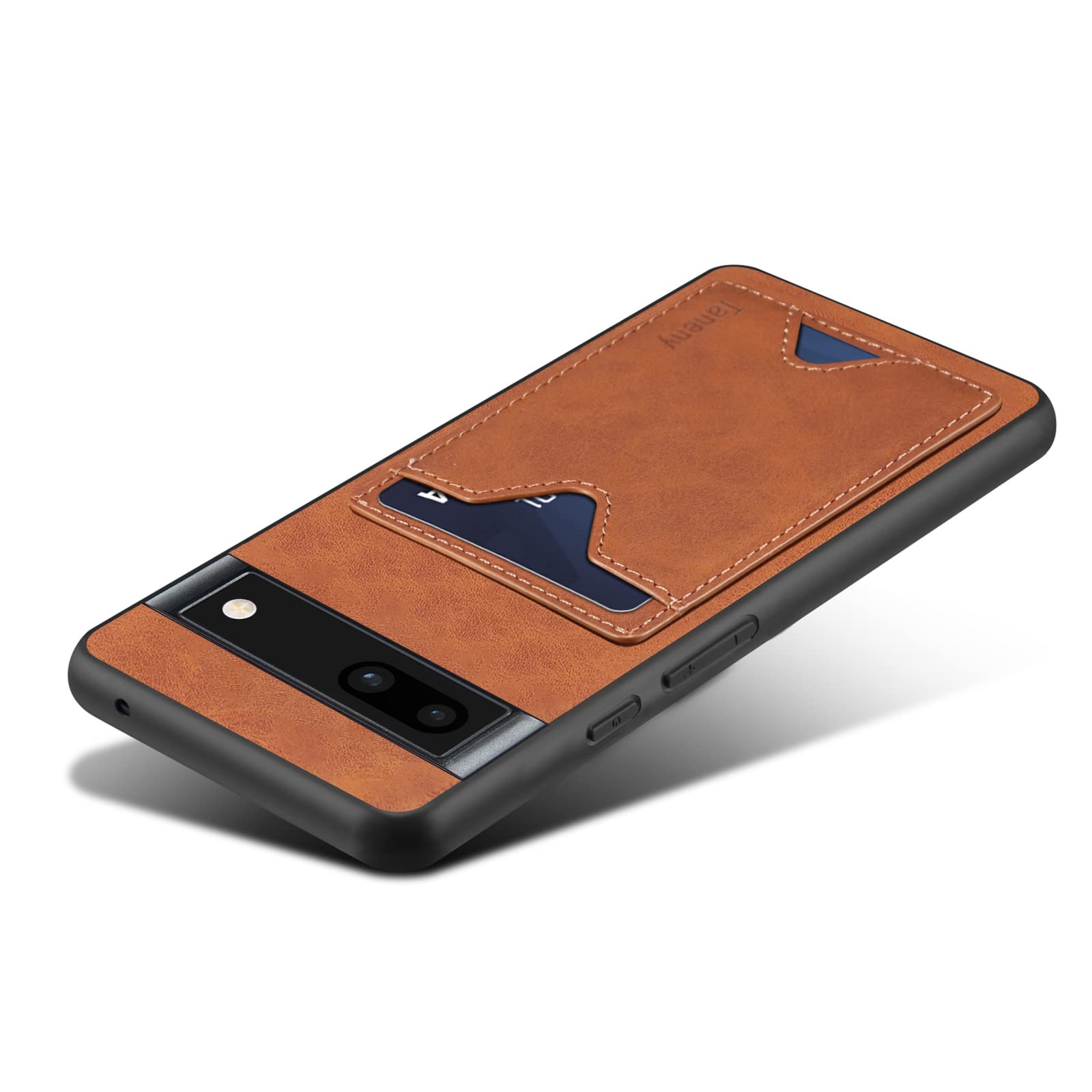 Taneny Designed for Google Pixel 7A Case,Drop Protection Slim PU Leather Wallet Case with Card Holder Kickstand Shockproof Protective Phone Cover for Google Pixel 7A (Brown)
