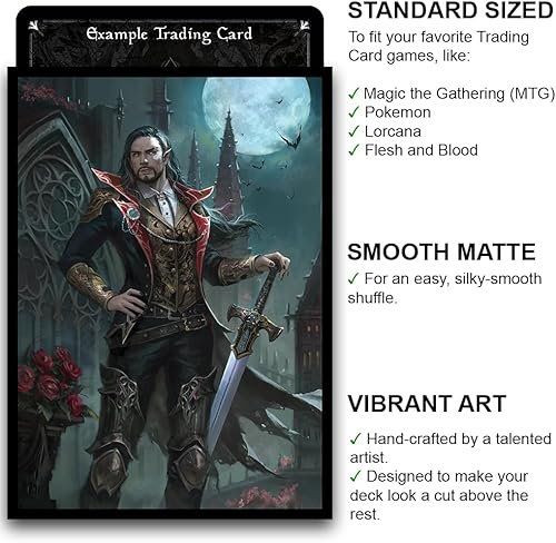 Miniatura 9 de Fantasy North - Lilibeth Casual Conjuring - 100 fundas para cartas coleccionables TCG mate lisas - Se adapta a Magic MTG Commander Pokemon y otros