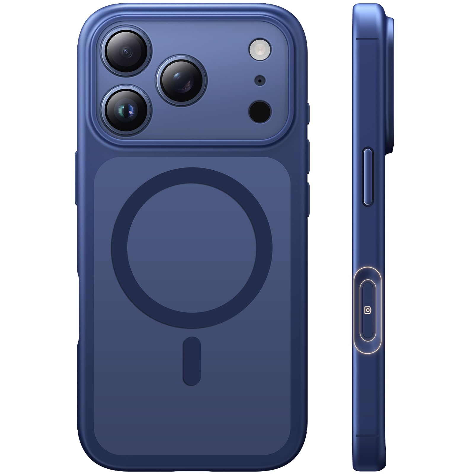 TAURI für iPhone 17 Pro Hülle 6,3" mit Vollständiger Kameraschutz, Kompatibel mit MagSafe, Mattrückseite, [Kameratasten-Schutz], Stoßfest Militärstandard Magnetisch Handyhülle -Dunkelblau