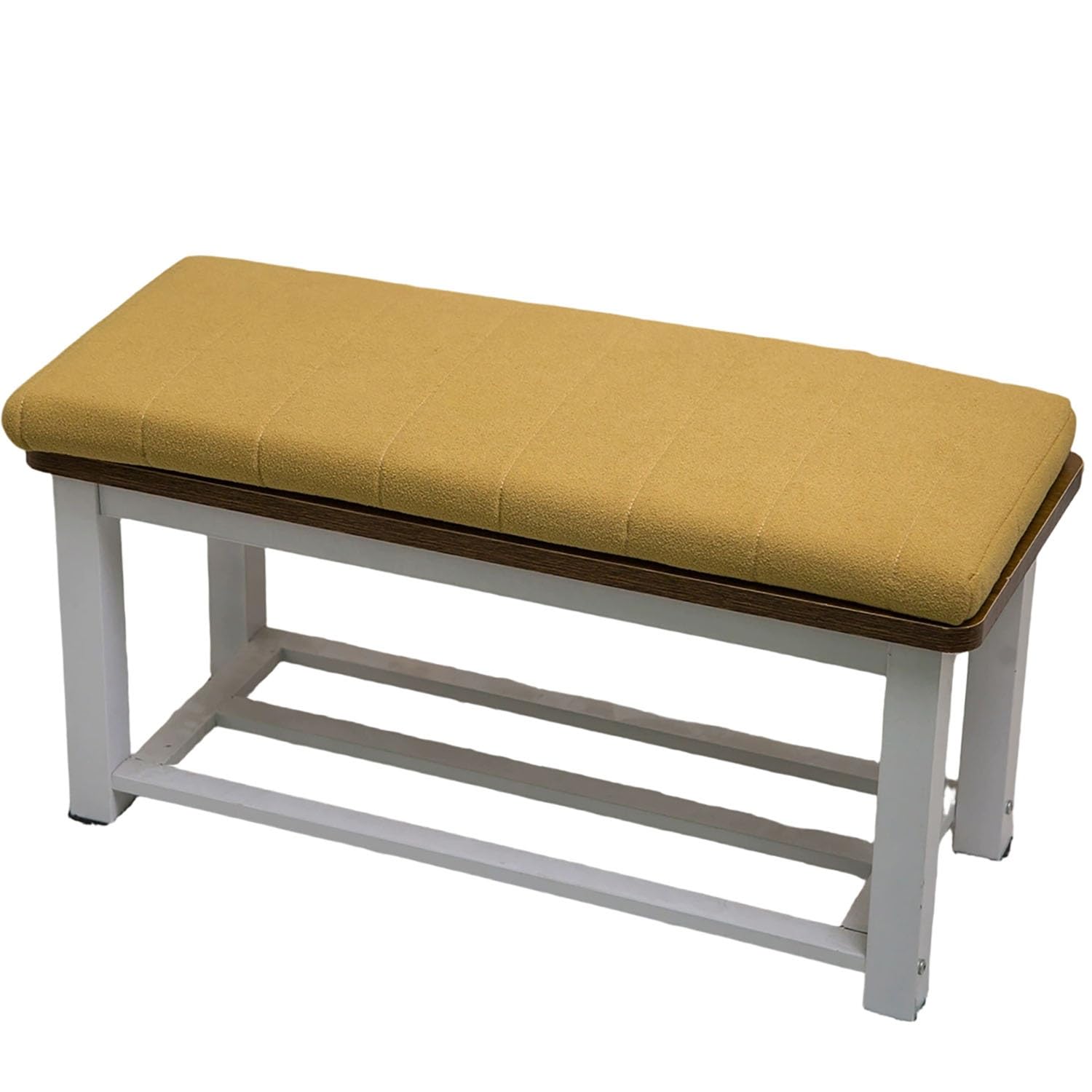 PLCIVSA Outdoor/Indoor Bench Cushion 80/90/100/120/150/180cm×40/30cm 2/3 seater Non-Slip Long Seat Cushion for Bay Window,Entryway Chair,Sofas & Porch Furniture with Zipper(Yellow,40x130cm)
