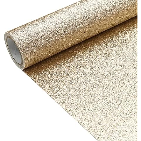 Champagne 11.8X 53 Inch (30 x 135 cm) Sparkly Superfine Glitter Leather Rolls Shiny Faux Fabric Canvas Perfect for Craft DIY Handmade Projects Patchwork Bow Earring Craft Key Chain Cover