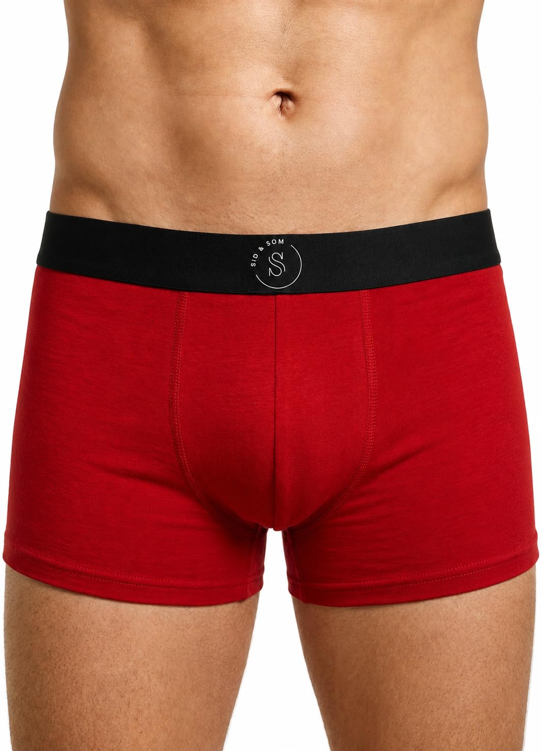 sid & som Men’s 100% Cotton Trunks Underwear | Soft Breathable Innerwear for Daily Comfort |Size-XL Solid Colors(Red)-picture-39