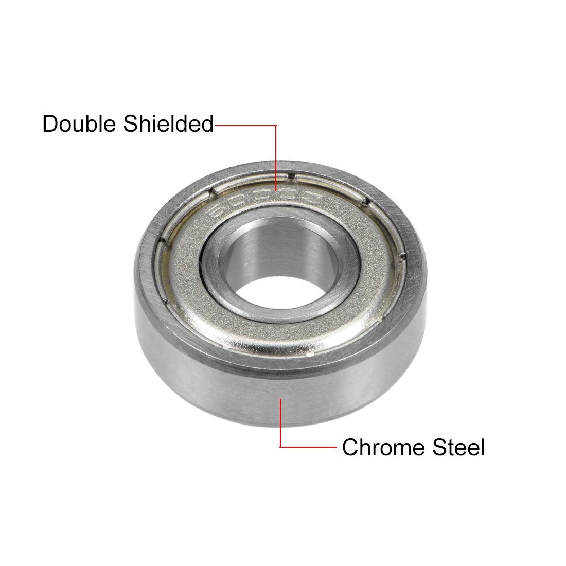 Lot De 4 Roulements à Billes 6000ZZ – 10x26x8mm – Acier Chromé Double Blindage Pour Machines, Motos, Rollers