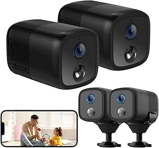 UCOCARE Indoor Camera WiFi Security Camera Wireless 2 Pieces, 1080P Security Camera for Baby/Pet/Elder, PIR Motion Detection, Night Vision, Two-Way Talk, Cloud & SD Card, Work with Alexa/Google Home