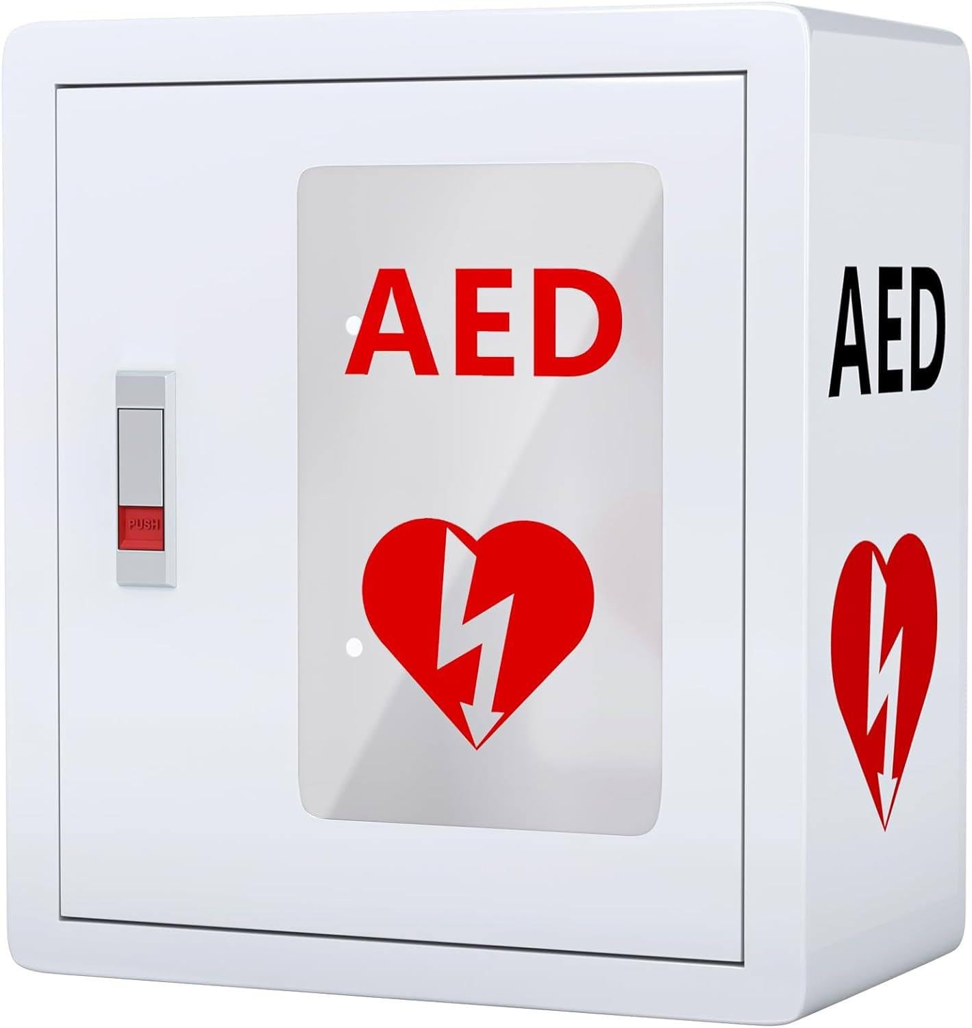 AED-Schrank, Defibrillator-Aufbewahrungsschrank, Defibrillator-Wandmontage-Aufbewahrungsbox mit Schloss, 35,9 x 17,8 x 39,9 cm, für Notfälle zu Hause, im Büro und an öffentlichen Orten