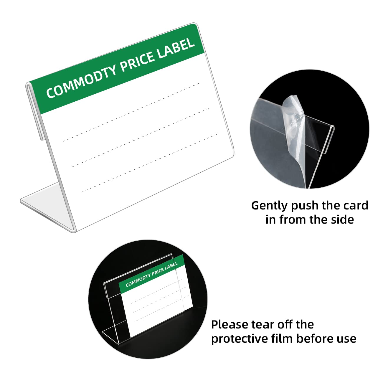 60 Mini Espositori In Acrilico Trasparente 6x9 Cm - Con Biglietti, Per Negozi, Uffici E Hotel - Foto 3