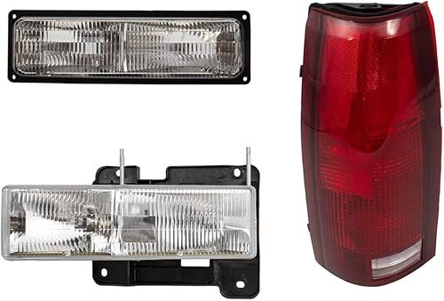 Miniatura 2 de Brock Juego de 6 faros delanteros compuestos, luces traseras y luces de señalización delantera compatibles con 15034929 15034930 5977867 5977868