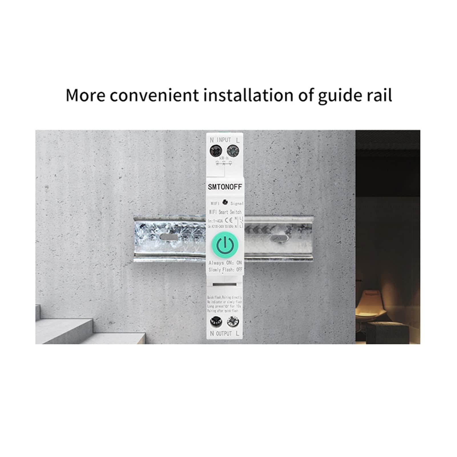 Monitores de energía inteligentes 1P Monofásico Tuya Din Rail WIFI MEDIDOR DE ENERGÍA KWH METER WATTMETER TIMER CONTROLTE CONTROL DE VOZ AEXA for HOGAR INTELIGENTE Disyuntor de electricidad, consumo d