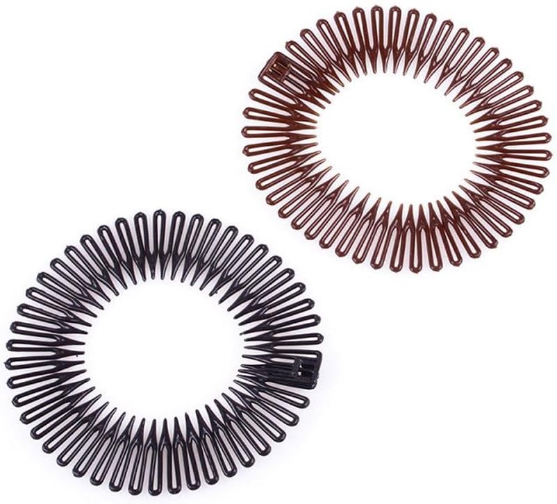 Niceyo Sport Plastic Stretch Hair Band Full Circle Flexible Comb Teeth Headband Clip