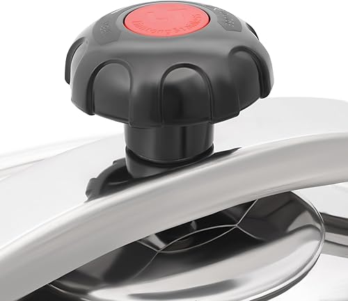 Miniatura 3 de Olla a presión de acero inoxidable de 40L42.27 cuartos de galón, olla a presión con dos clips de seguridad, compatible con cocina de gas y inducción