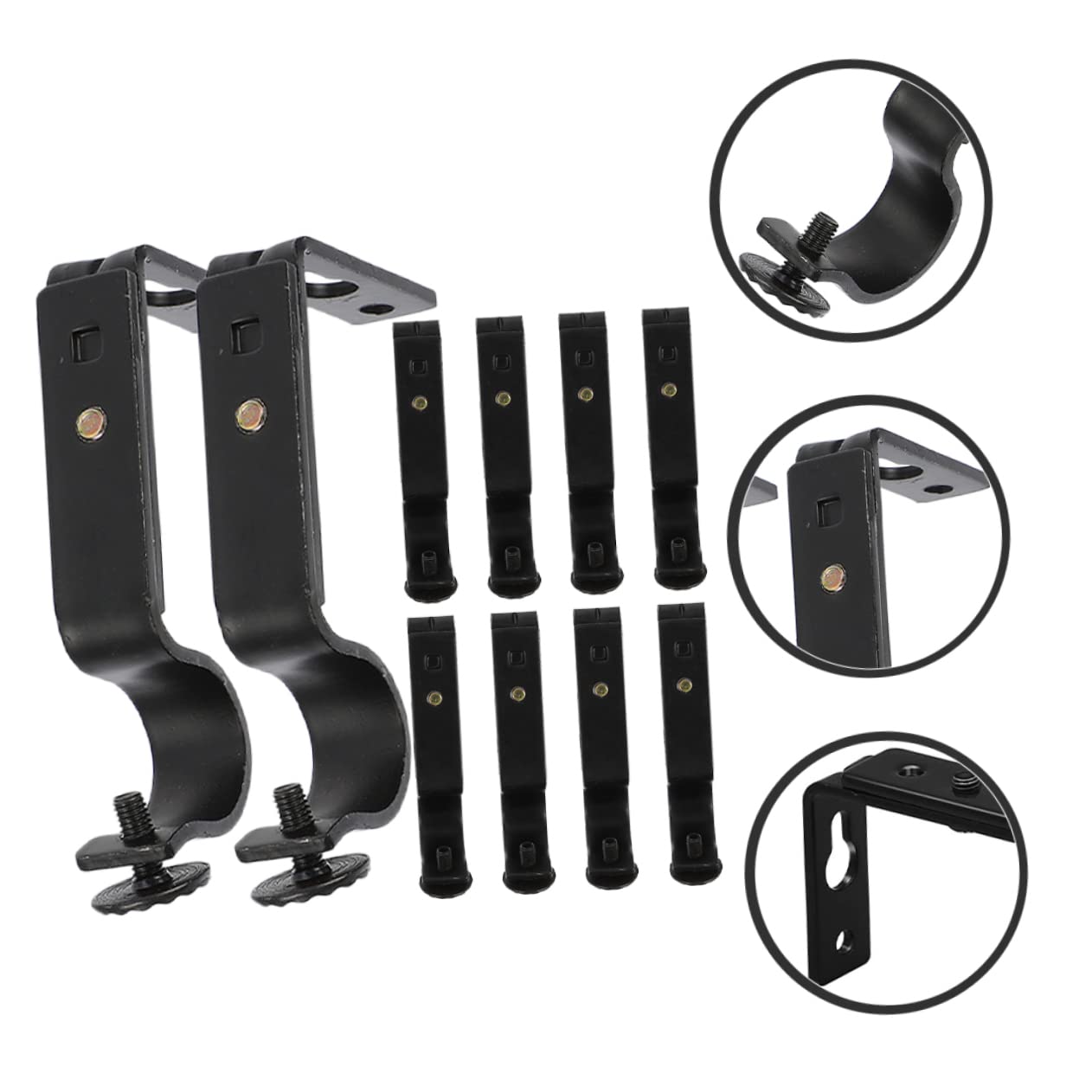 10pièces Supports de Tringle à Rideaux Fer Lot pour Tringles de Fenêtre Porte avec Design Épuré et Finitions Lisses