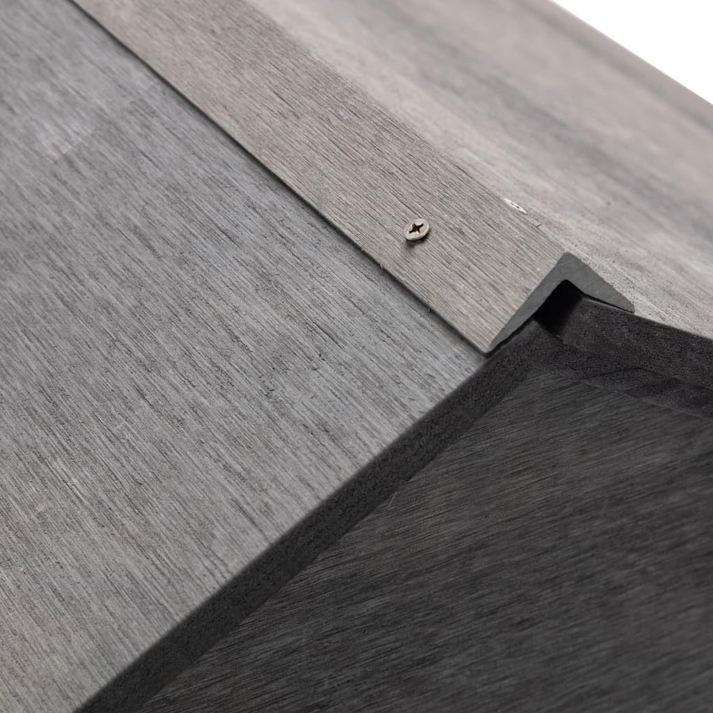 Mangloder Cortacésped Garaje Gris de WPC 80 x 80 x 70 cm, protección contra la intemperie para robot cortacésped y estación de carga, resistente para jardín, exterior, exterior, protección contra la