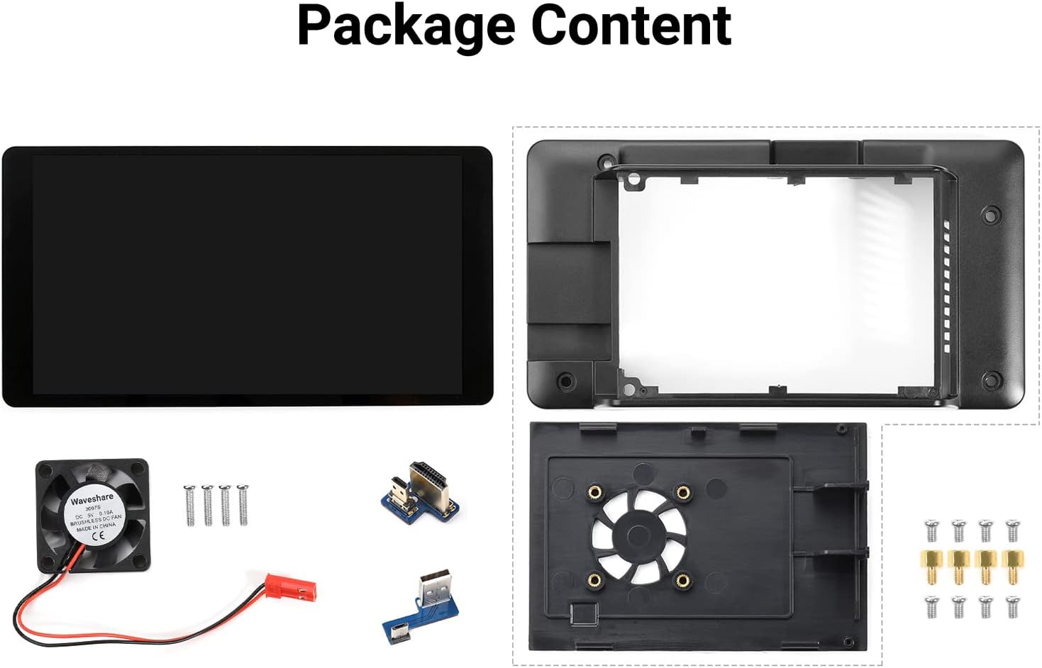 waveshare 5.5inch Capacitive Touch AMOLED Display Compatoble with Raspberry Pi 4B Comes with Protection Case 1080×1920 Resolution HDMI Toughened Glass Panel