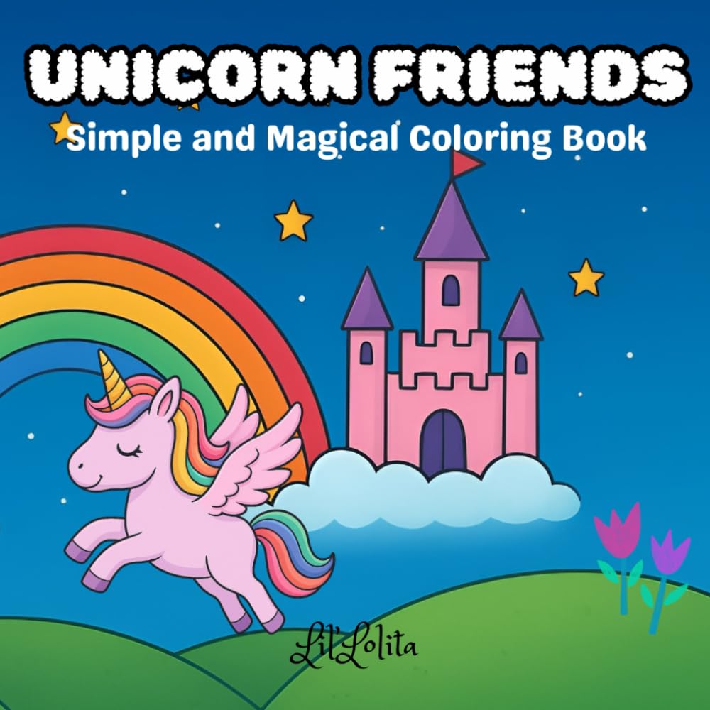 Unicorn Friends: Simple and Magical Coloring Book