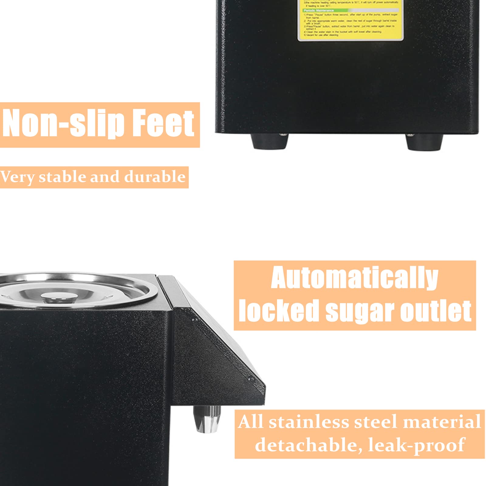Futchoy Distributeur automatique de fructose et de sirop 7,5 l - Pour voiture, thé à bulles, fructose, machine quantitative - Pompe à sucre pour lait, thé, café