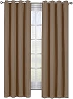 Vista 11 de Ava - Cortinas opacas con ojales superiores, paneles de cortina opacas de triple tejido, par / juego de 2 paneles con alzapaños, 54 pulgadas