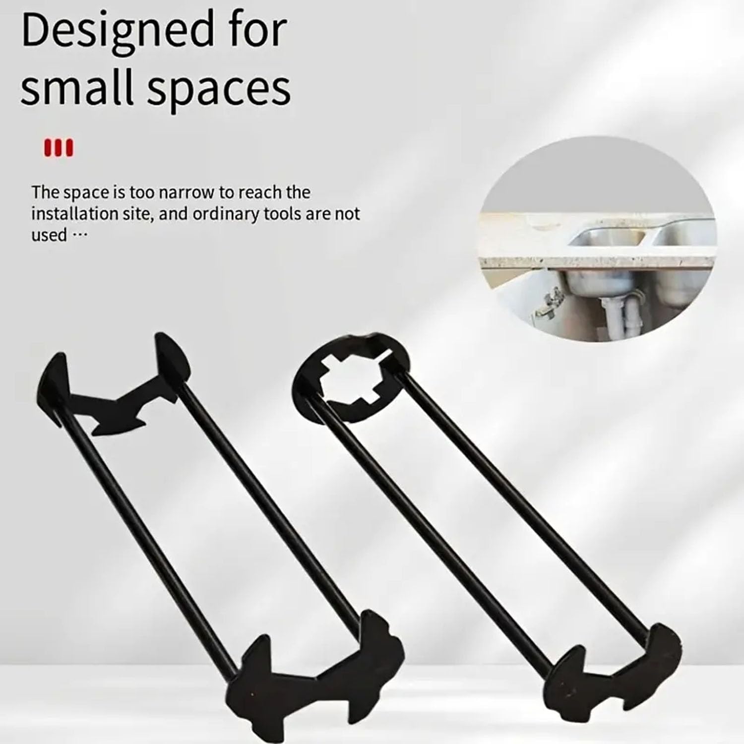 Chiave Per Rubinetto Lavandino - Ergonomica Per Spazi Stretti, In Metallo E ABS - Foto 11