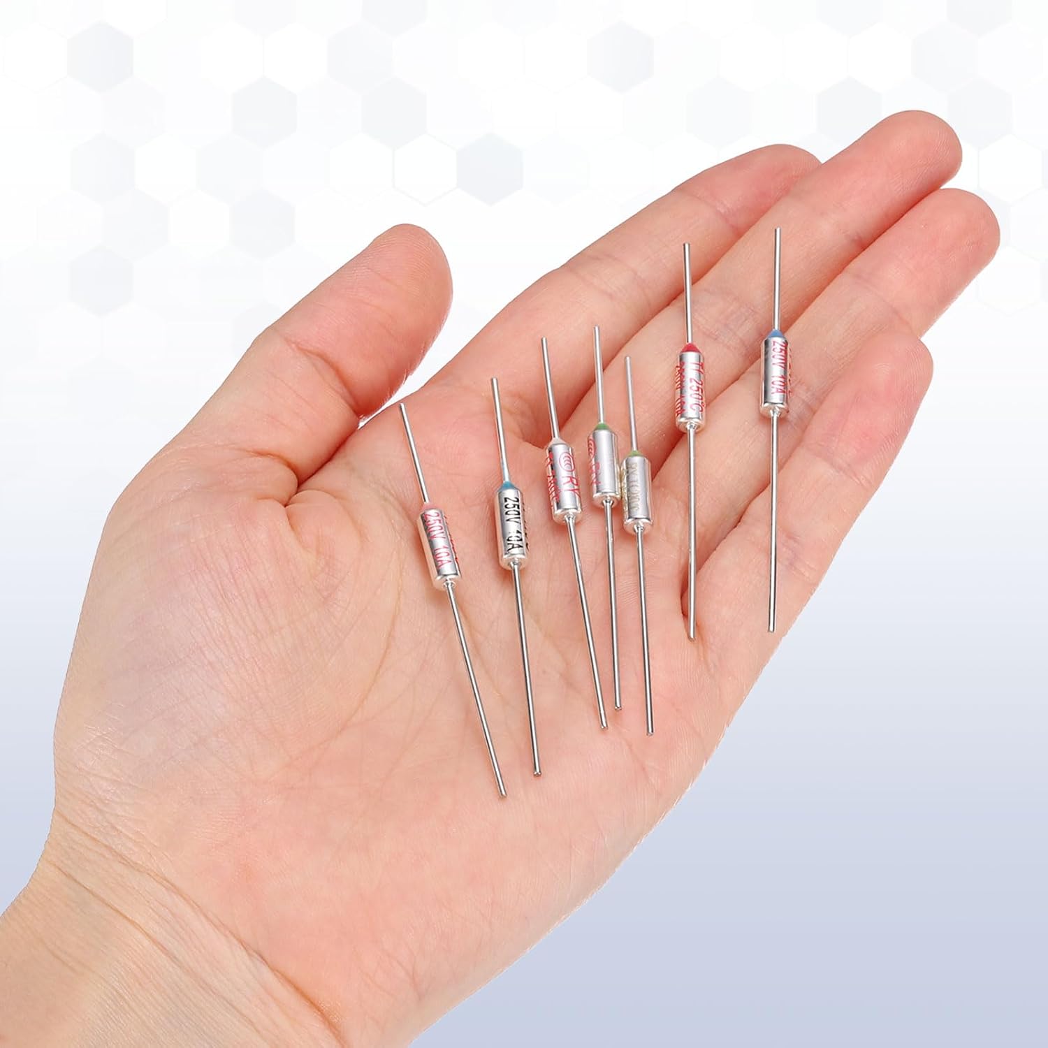 MECCANIXITY 4Pcs 229°C 444.2°F Metal Thermal Cutoffs Thermal Fuse 10A 250V image 4