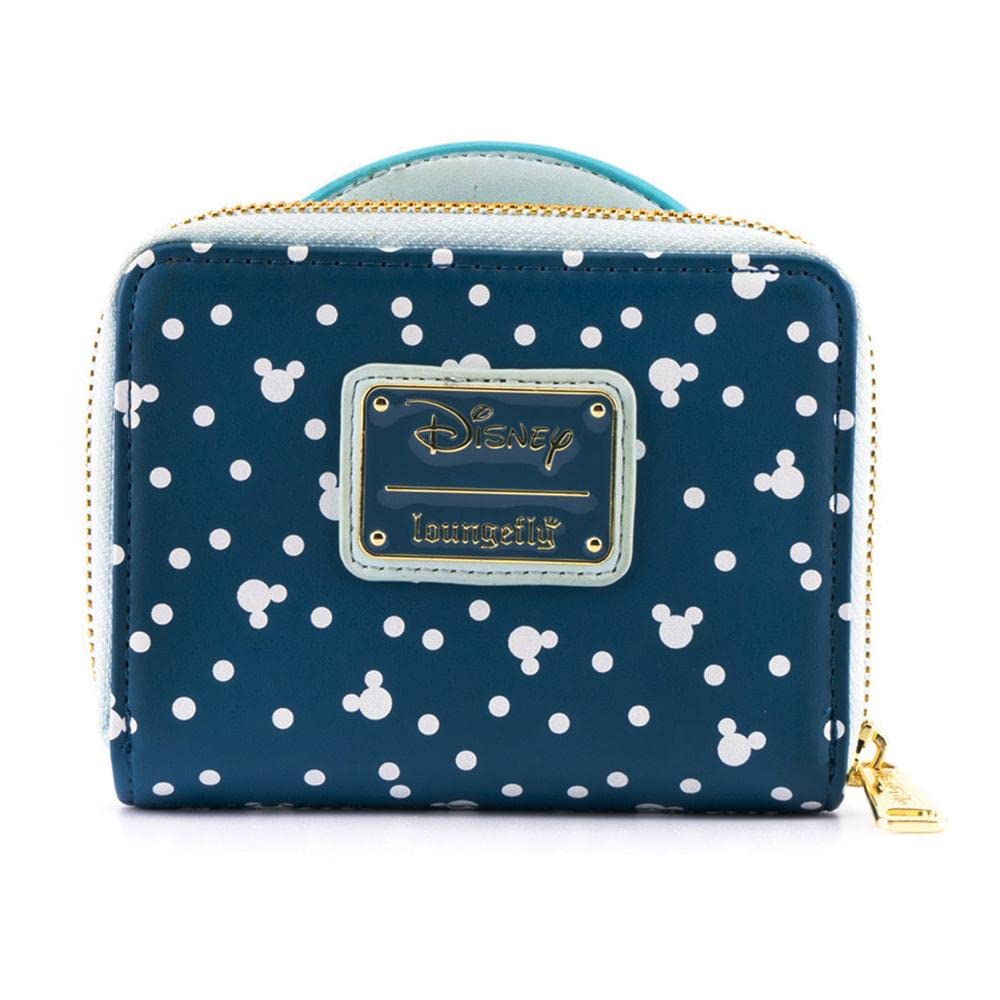 Loungefly X Disney Mickey & Minnie Snow Globe Zip Around Wallet - Fashion Cosplay Disneybound Cute Wallets