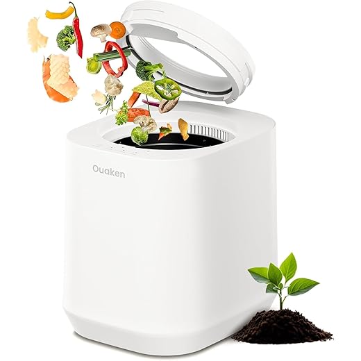 Electric Composter for Kitchen, 4L Smart Countertop Compost Bin, Odorless | Low Noise | Auto-Cleaning | Turn Food Waste into Fertilizer Within 3 Hrs