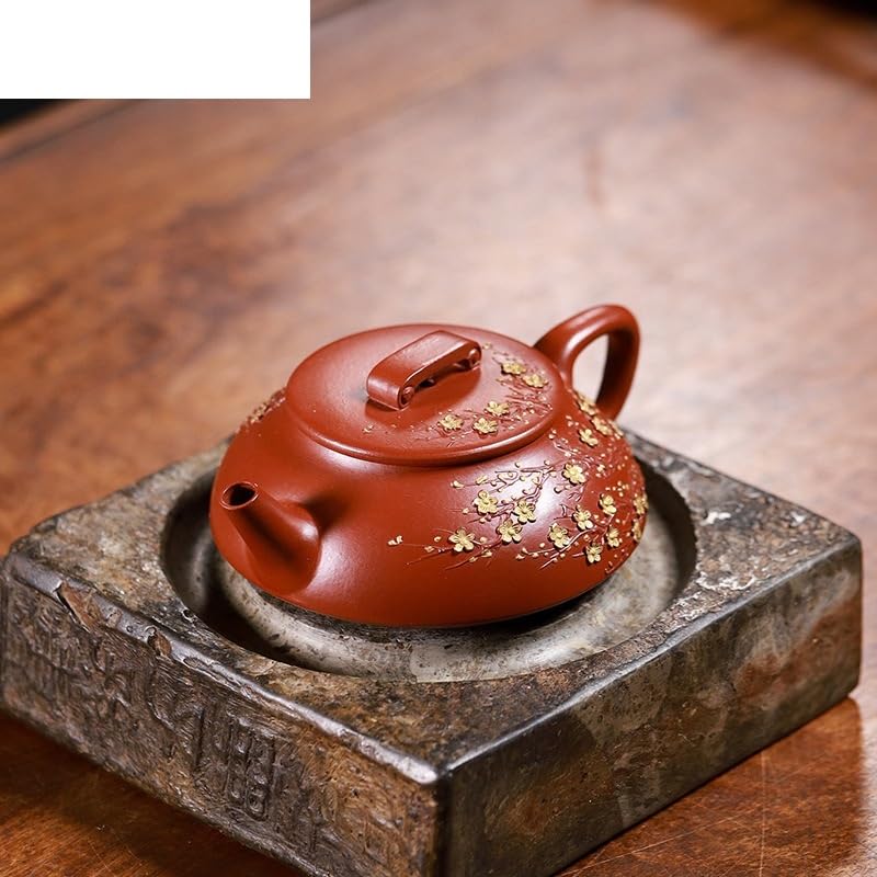 Théière en Argile Violette 200 ML, fabriquée à la Main, avec Filtre, en Terre Crue et avec infuseur à thé Chinois Zisha.