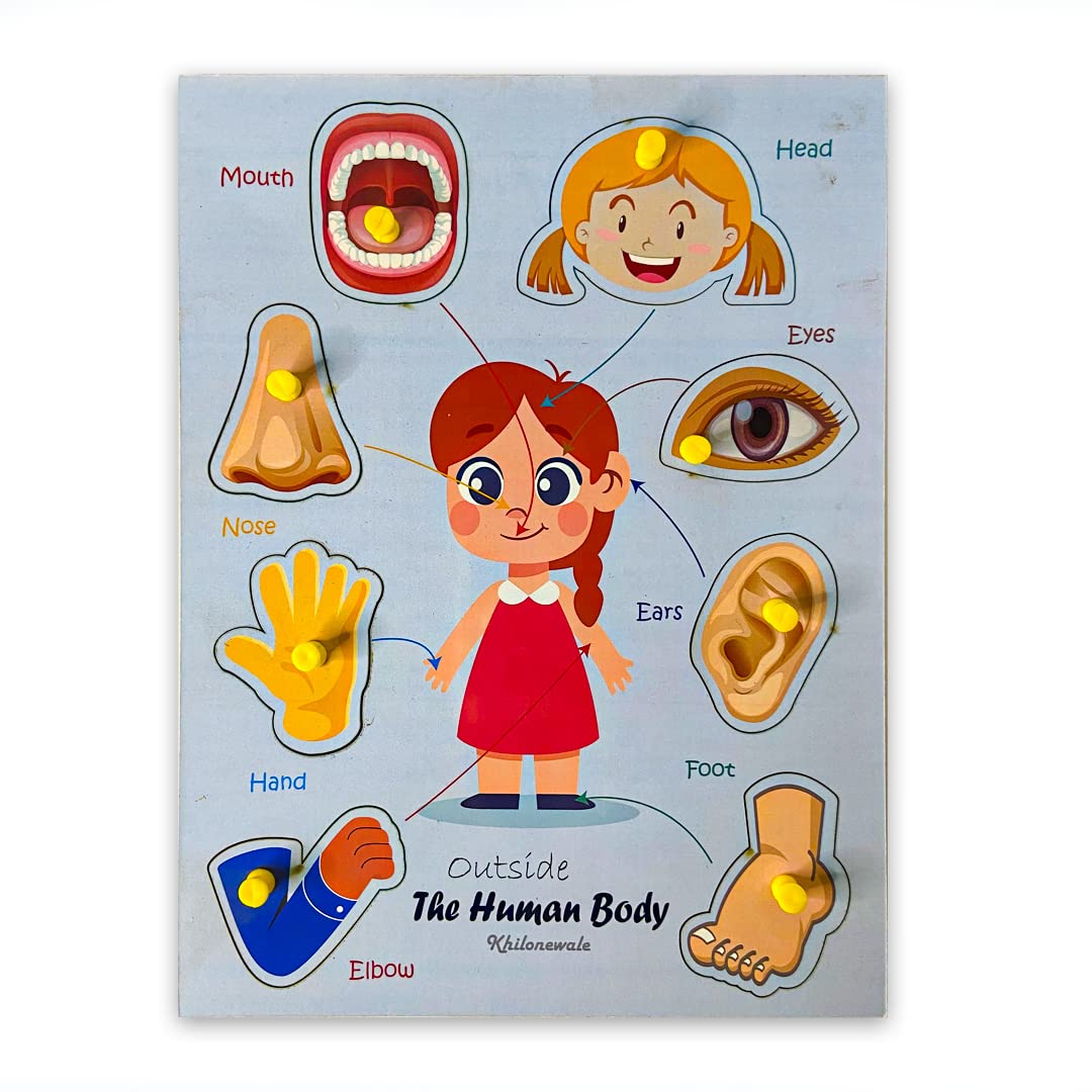 Outside Body Parts Toddler Puzzles for Kids Ages 2-4-8 Wooden Puzzles - Gift Toys for Boy and Girl (Outside Body Parts) (B0CM75C8QG) Amazon Price History, Amazon Price Tracker