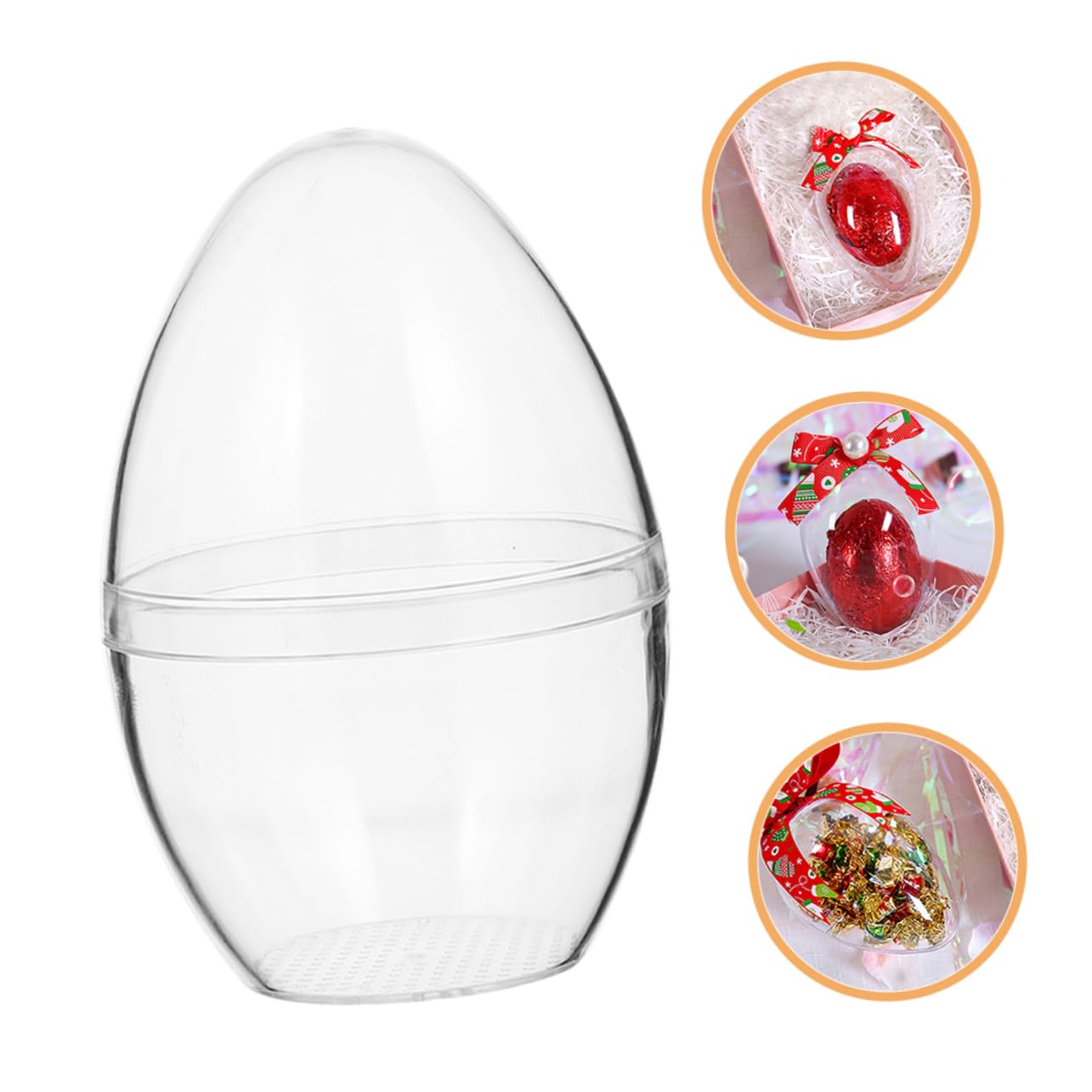 5 Pezzi di Uova di Pasqua in Plastica Trasparente Riempibili Palline Trasparenti per Ornamenti Pasquali Ideali per Scatole di Caramelle Pasquali Forniture per Feste Primaverili E
