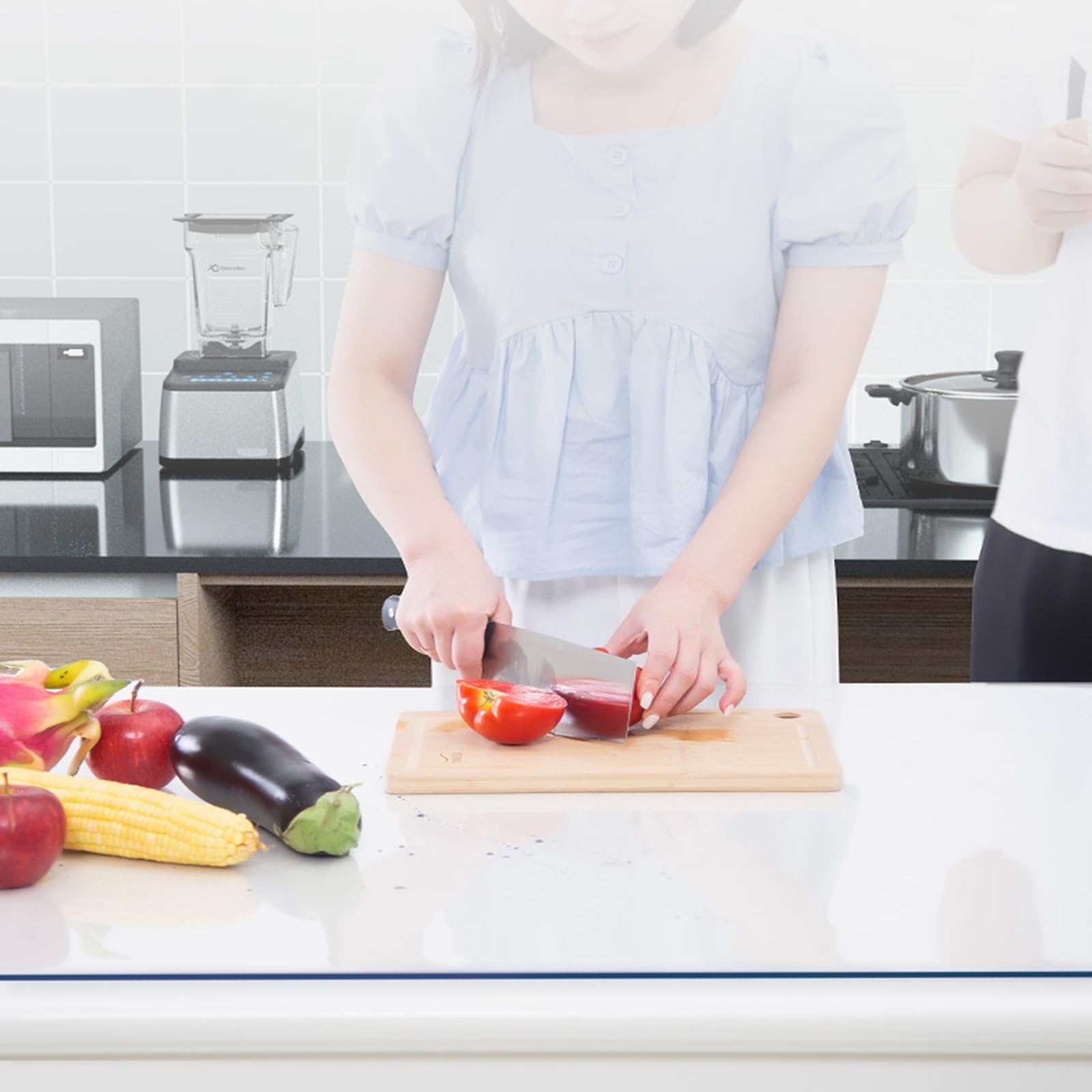 Tischfolie transparent，Wasserdicht Hitzebeständig Kratzfest Tischdecke Tischfolie Tischschutz für Ihren Tisch Für Esstische, Schreibtische und Kleiderschränke(90x170cm/35.4x66.9in)