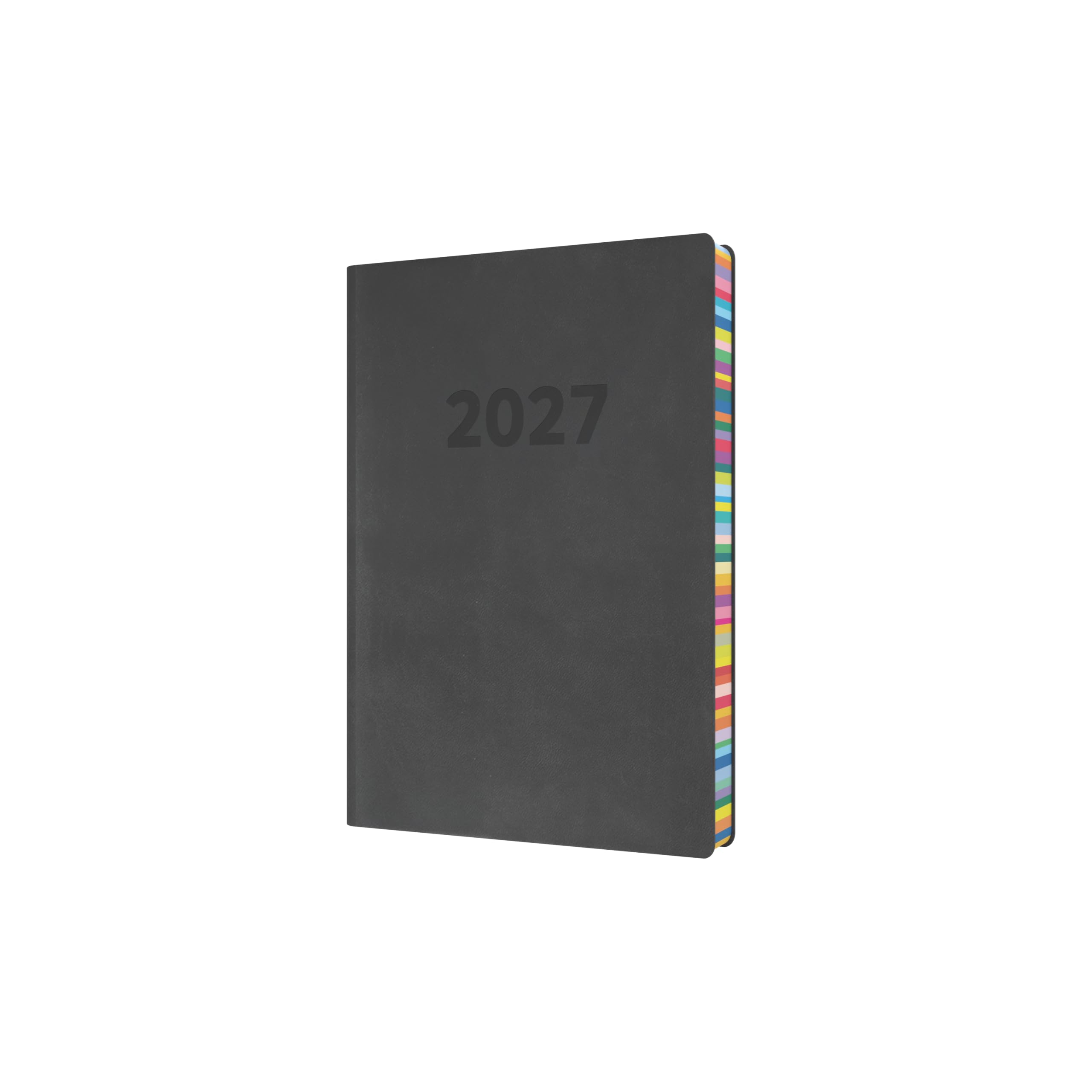 Collins ED151.U96-27 - Agenda giornaliera 2027, 12 mesi, formato A5, copertina rigida, color carbone, gamma Collins Debden Edge