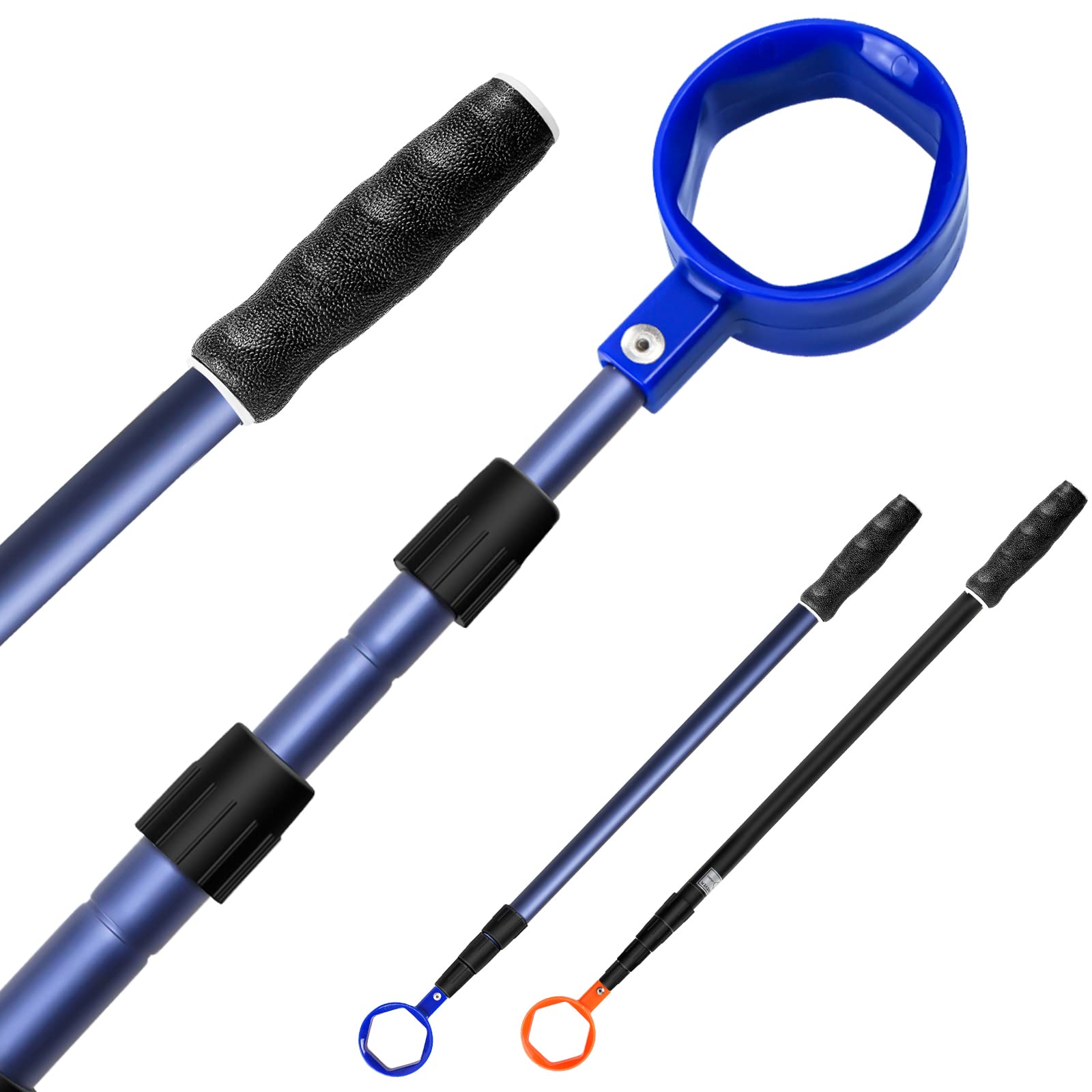 Unbreakable Head Golf Ball Retriever, 6/9/12/15ft Aluminum Alloy Golf Ball Retriever Telescopic for Water, Easy Pick Up Ball Retriever Tool Golf Golf Accessories Golf Gift for Men