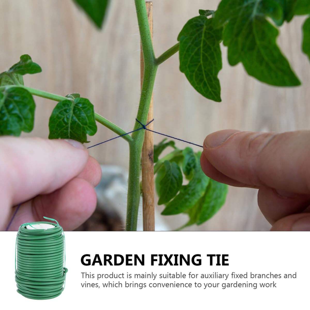 IMIKEYA Attaches pour Plantes Vertes en TPR et Fer, 2 Rouleaux Polyvalents pour Sécuriser Arbustes et Vignes Le Jardin