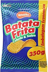 BATATA CHIPS ONDULADA AMAVITA SABOR CEBOLA E SALSA 350G