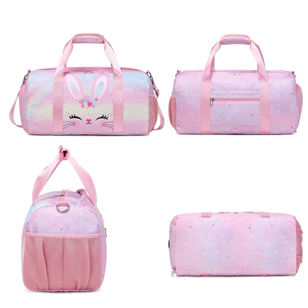 Kimwadalh - Bolsa de Deporte para niña, para niños, Bolsa de Baile, Bolsa de Fin de Semana para niños, Bolsa de Viaje, niña, Bolsa de Ballet, Bolsa de Gimnasia Bailarinas — view 6