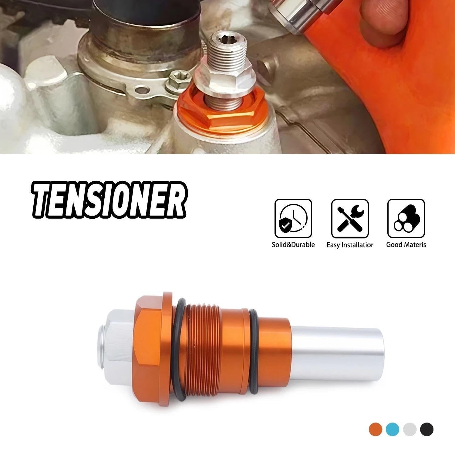 Ajusteur de Chaîne Tendeur de chaîne de distribution à came, Convient pour 790, Duke L 690, Duke R 890, 1050, 1090, 1190, 1290 Tendeur de Chaîne de Réglage de | Silver