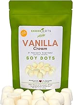 VANILLA CREAM Scented Wax Melts Soy DOTS- Made in Canada -21 Skore wax melts scented reduce odors with beautiful candle scents. -Eco Responsible Rice Paper Pouches reduce plastic waste -100% pure soy wax-Use in your favourite candle wax melter
