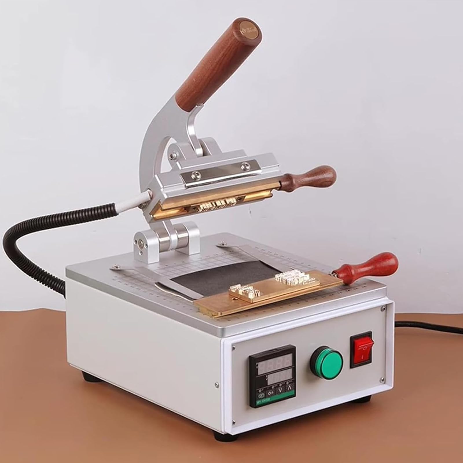 SENJINGHUA 200 W Heat Press Machine, Bronzing Pressure Mark Machine, Card Making Hot Foil Stamping Machine, with Double Heating Tubes, 45-280°C Temperature Adjustable,110V