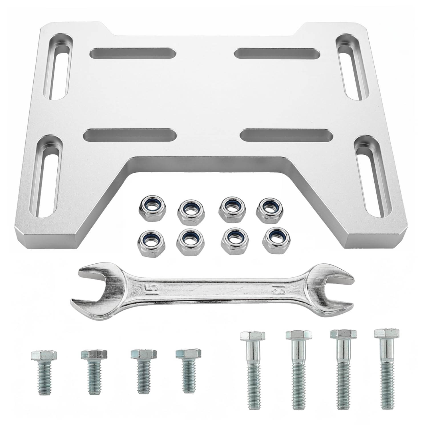 Mini Bike Mount Plate Adapter Bracket for Predator 212 196 224cc, Silver