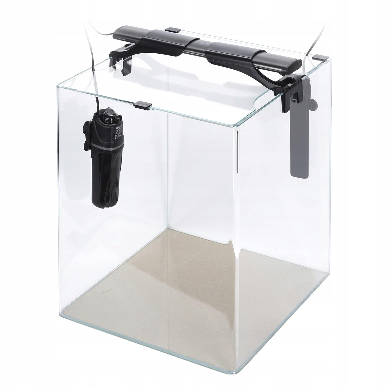 Aquael OptiBent Black Set 70 Akwarium 39x39x45cm, 68L, Filtr Fan, Grzałka, LED Day & Night
