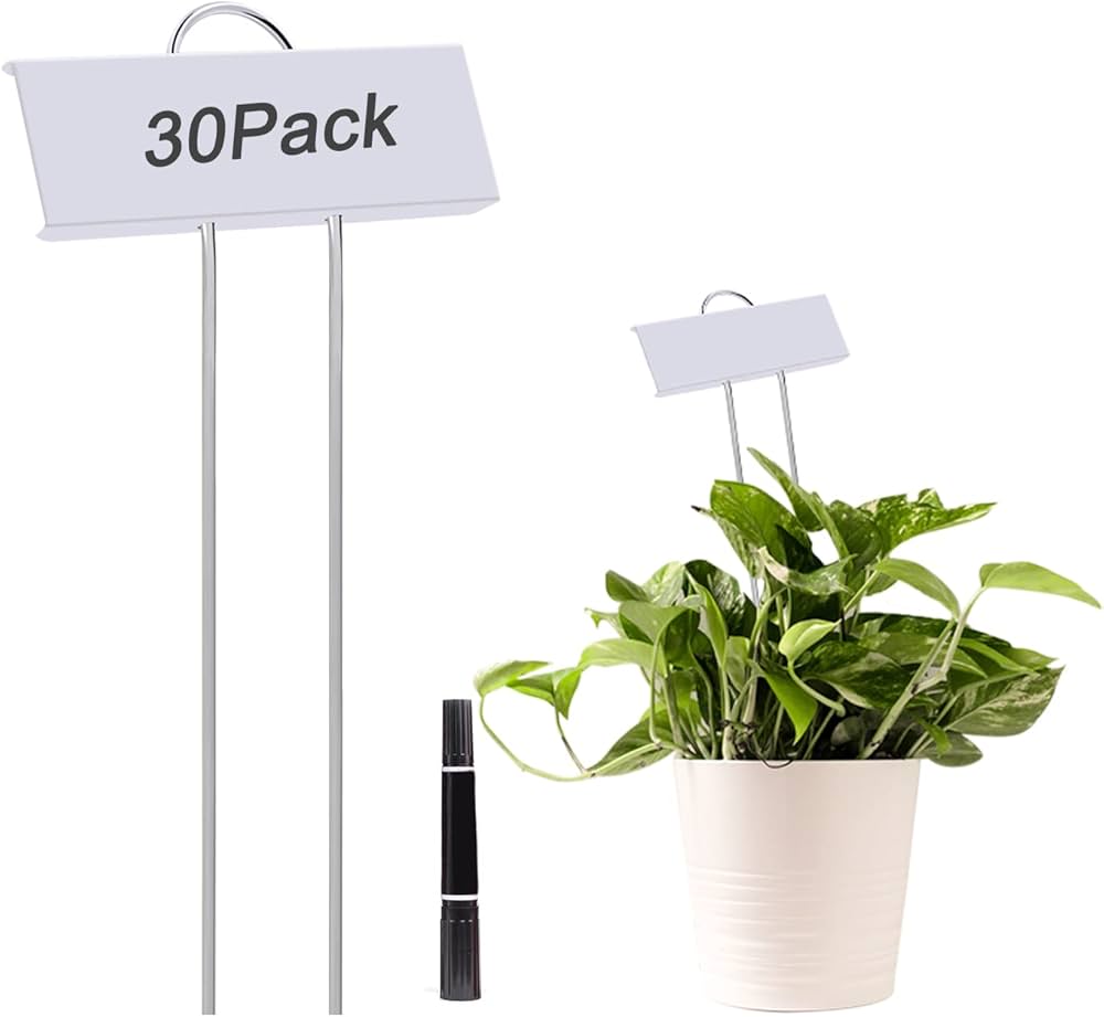 金属植物ラベル　温室用ガーデンマーカー Amazon.co.jp: 30個 金属植物ラベル ガーデン植物マーカー 11インチ